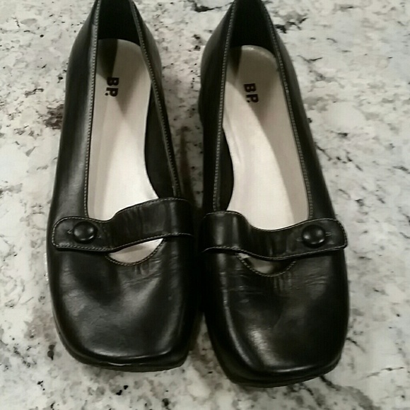 BP Shoes - BP for Nordstrom Mary Jane Black Leather Flats EUC
